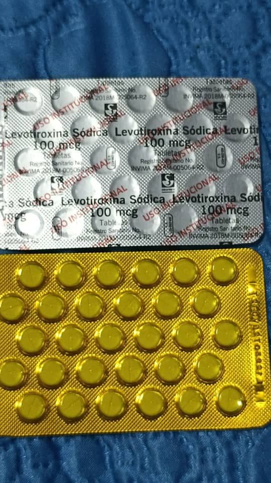 Levotiroxina 100mg blíster de 30 pastillas
